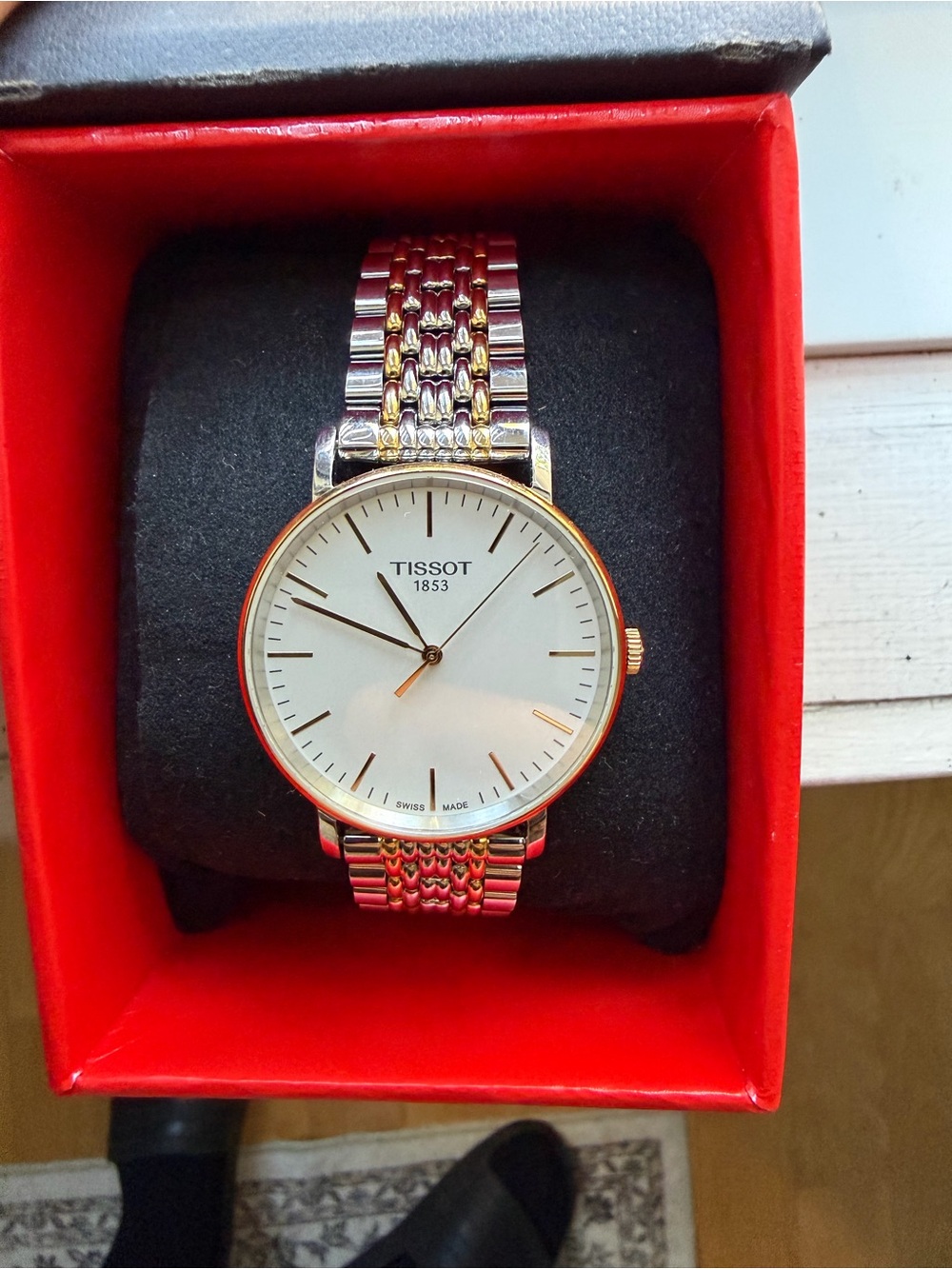 Tissot Silver Tone Stainless Steel Dress Watch - Silver Dial 38 MM